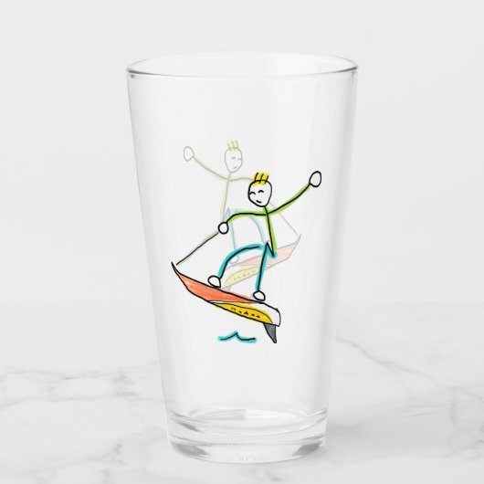 Jetboard Stickman Glas (Vorderseite)