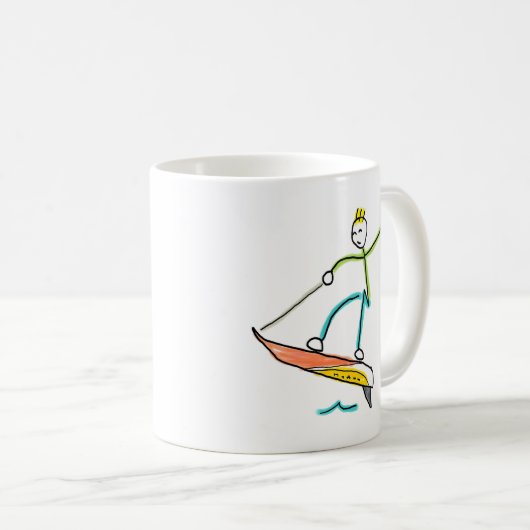 Jetboard Stickman Kaffeetasse (VorderseiteRechts)