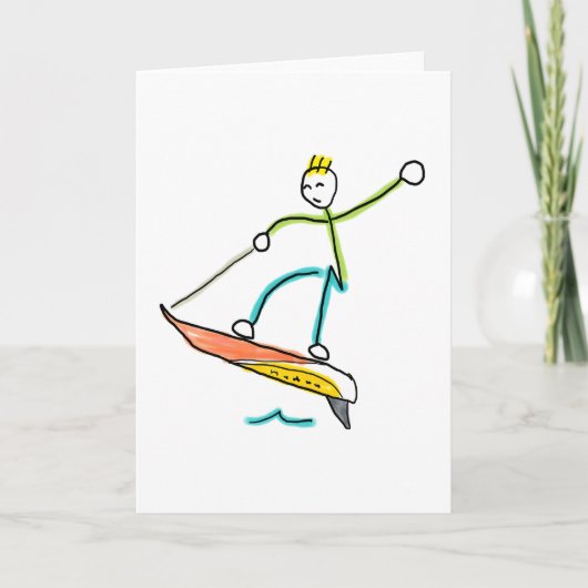 Jetboard Stickman Karte (Vorderseite)