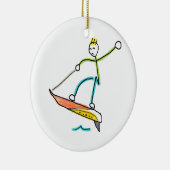 Jetboard Stickman Keramik Ornament (Rechts)