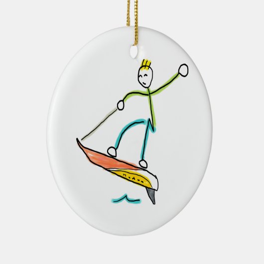 Jetboard Stickman Keramik Ornament (Rechts)