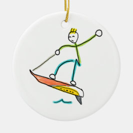 Jetboard Stickman Keramik Ornament