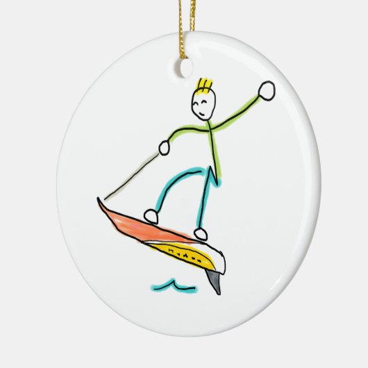 Jetboard Stickman Keramik Ornament (Links)