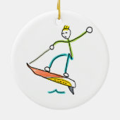 Jetboard Stickman Keramik Ornament (Hinten)