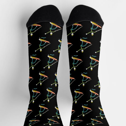 Jetboard Stickman Socken (Oben)