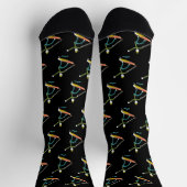 Jetboard-Strichmännchen Socken (Oben)