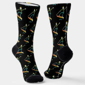 Jetboard-Strichmännchen Socken (Gewinkelt)