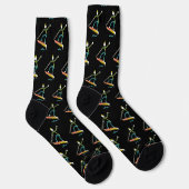 Jetboard-Strichmännchen Socken (Rechts)