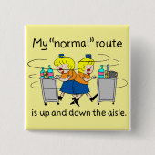 Jetlagged Comic | mein normaler Weg-Quadrat-Knopf Button (Vorderseite)