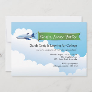 Jetliner Banner geht weg von der Party Einladung