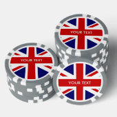 Jetons mit der personalisierten Britischen Union-J Pokerchips (Stapel)