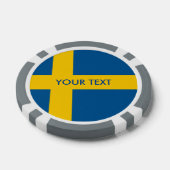 Jetons unter der personalisierten schwedischen Fla Pokerchips (Einzeln)