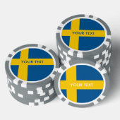 Jetons unter der personalisierten schwedischen Fla Pokerchips (Stapel)