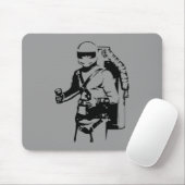 Jetpack Pilot Mousepad (Mit Mouse)
