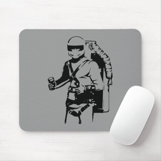 Jetpack Pilot Mousepad (Mit Mouse)