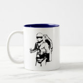 Jetpack Pilot Zweifarbige Tasse (Links)