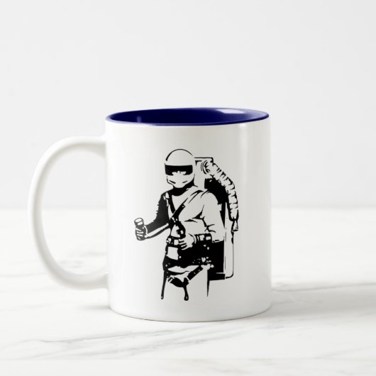 Jetpack Pilot Zweifarbige Tasse (Links)