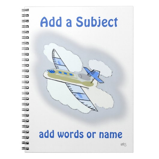 Jetplane-Subject-Notebook Notizblock (Vorderseite)
