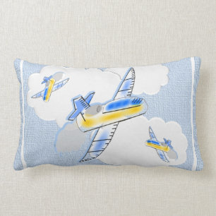 Jetplanes in den Wolken-Kissen Lendenkissen