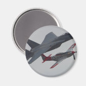 Jets Flugzeug Pilots Cockpits Propellers Magnet (Vorderseite/Rückseite)