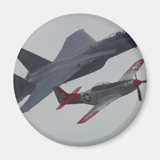 Jets Flugzeug Pilots Cockpits Propellers Magnet (Vorne)