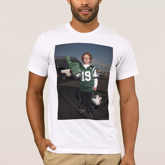 Jets gegen Patriot-Heckklappen-Party T-Shirt (Vorderseite)