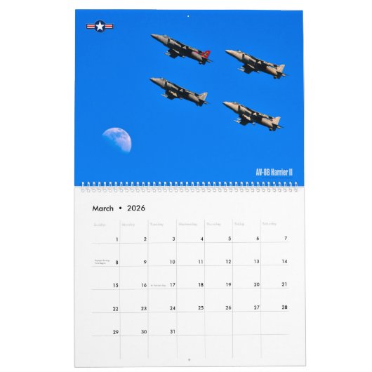 JETS JARHEAD - AV-8B Harrier II Kalender (Mär 2026)