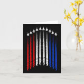 Jets mit US-Flagge 4. Juli Patriotic F Karte (Gelbe Blume)