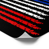 Jets mit US-Flagge 4. Juli Patriotic F Poster (Ecke)