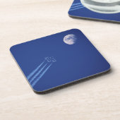 Jets neben dem Mond | British Columbia Getränkeuntersetzer (Linke Seite)