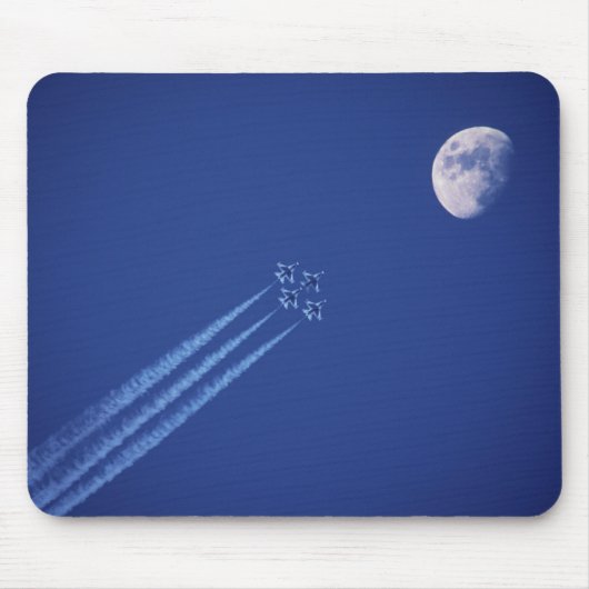 Jets neben dem Mond | British Columbia Mousepad (Vorne)