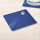 Jets neben dem Mond | British Columbia Rechteckiger Pappuntersetzer (angewinkelt)