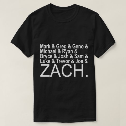 Jets Quarterbacks Geschichte New York mit Zach Wi T-Shirt (Design vorne)