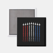 Jets US American Flag Independence 4. Juli Pat Magnet (Vorderseite/Rückseite)