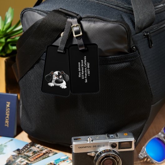 Jetset Pup™ Gepäckanhänger (Vorderseite & Rückseite)