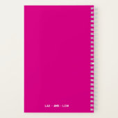 "#JETSET" Rosa Reisejournal Notizblock (Rückseite)
