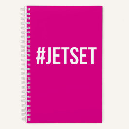 "#JETSET" Rosa Reisejournal Notizblock