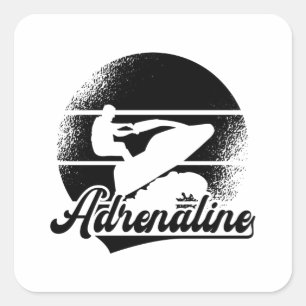 Jetski Adrenalin Wassersport Jetski Jet Ski fahren Quadratischer Aufkleber