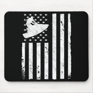 Jetski amerikanische USA-Flagge Jetski Mousepad