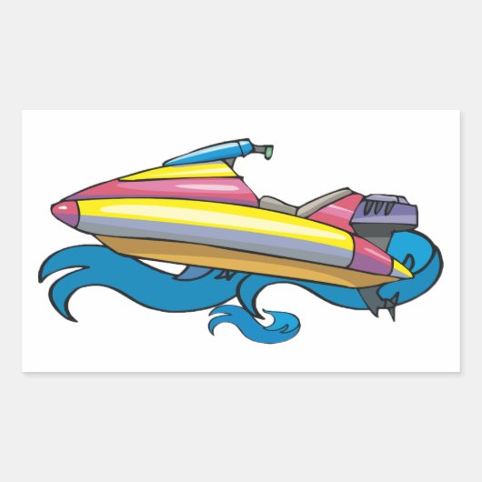 Jetski-Aufkleber Rechteckiger Aufkleber (Vorderseite)