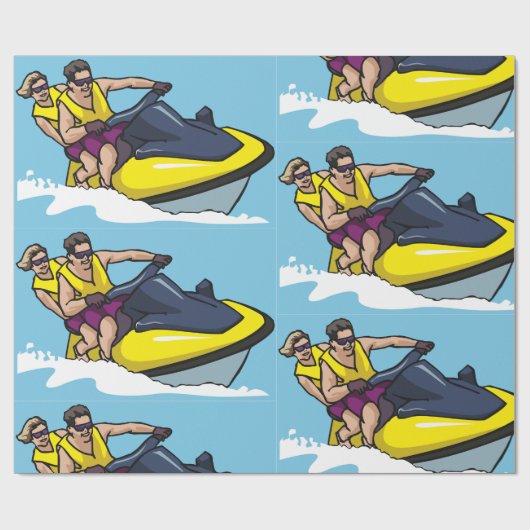 Jetski Fun Geschenkpapier (Flach)