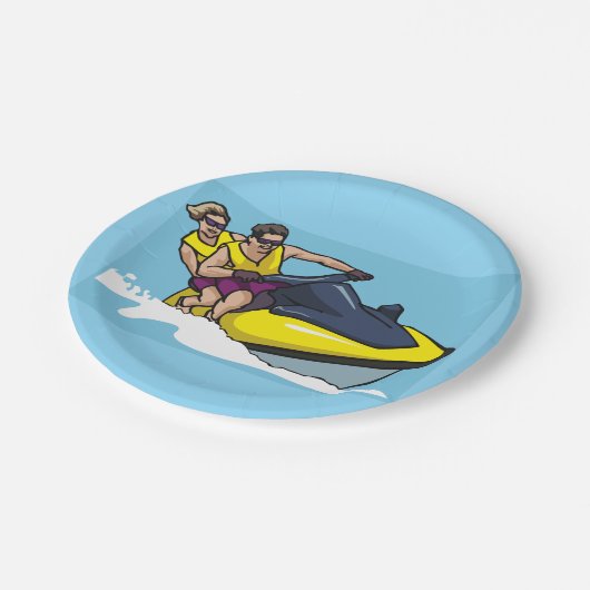 Jetski Fun Pappteller (Schrägansicht)