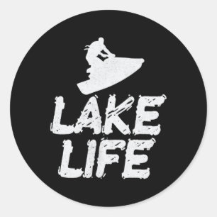 Jetski Jet Ski Skifahren Liebe Wassersport Lustig  Runder Aufkleber