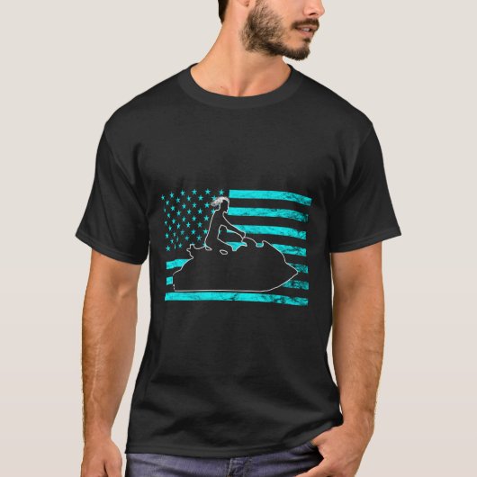 Jetski Jet Ski Watercraft Jet Ski American USA T-Shirt (Vorderseite)