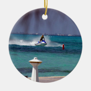 Jetski-Paradies Keramik Ornament