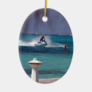 Jetski-Paradies Keramik Ornament