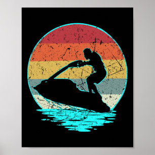 Jetski-Shirt - Vintage Retro-Stil Poster