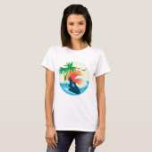 Jetski und Wellen T-Shirt (Vorne ganz)
