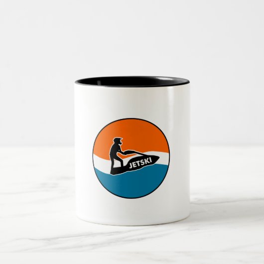 JetSki Zweifarbige Tasse (Mittel)