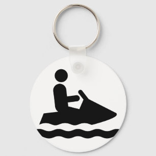 Jetskiing Symbol-Schlüsselanhänger Schlüsselanhänger
